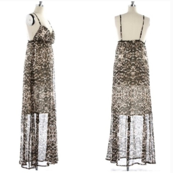 GYPSY 05 // ltd ed leopard printed silk lined maxi dress - Picture 2 of 2